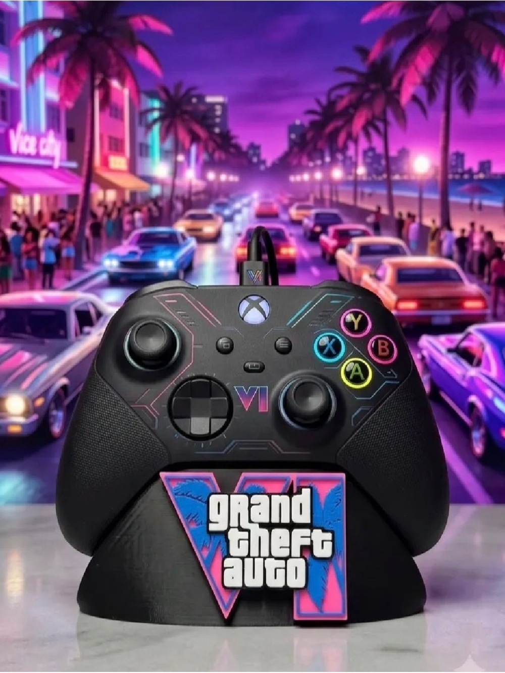 Black Grand Theft Auto VI Wired Controller stand